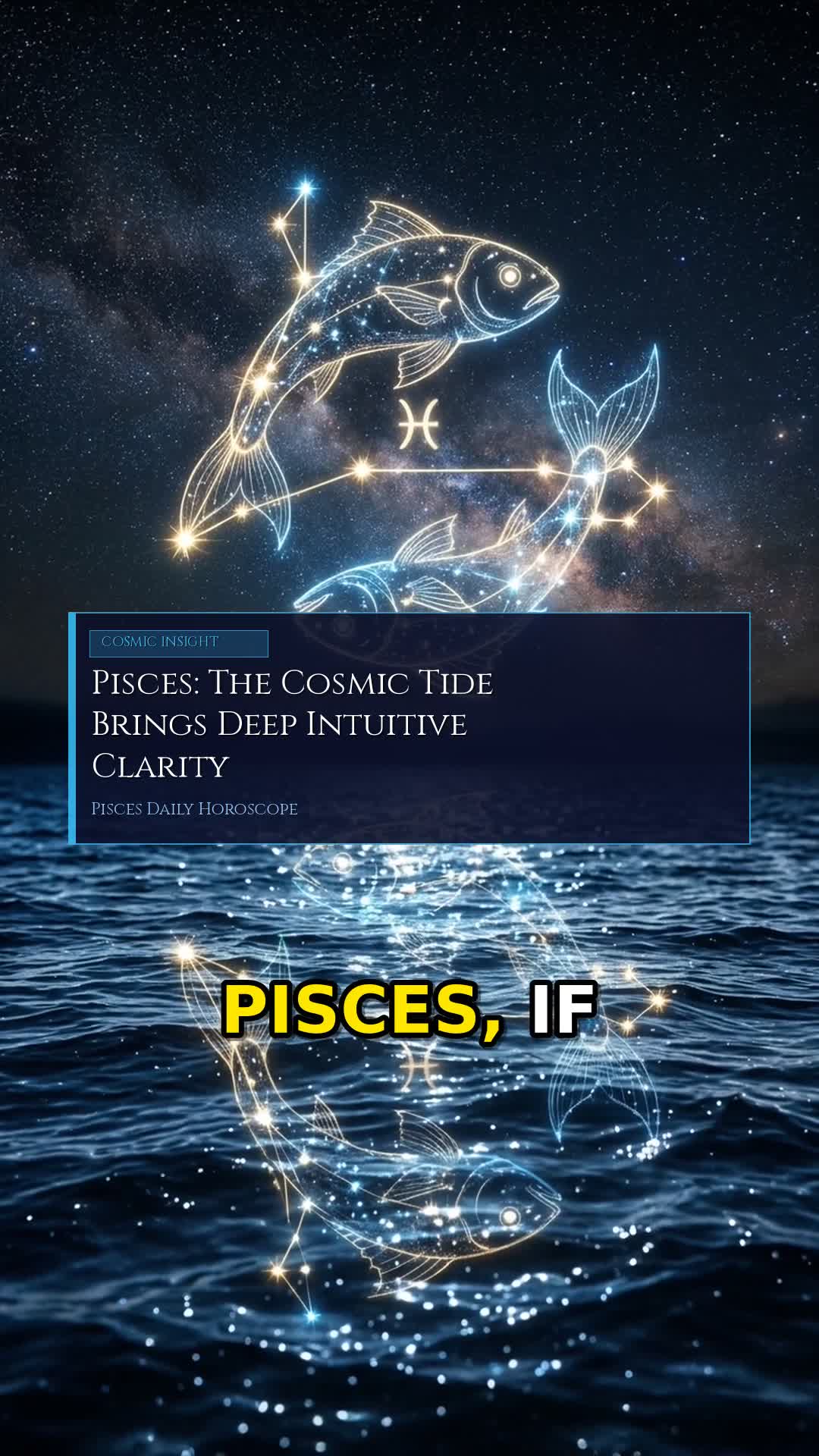 Pisces: The Cosmic Tide Brings Deep Intuitive Clarity Today